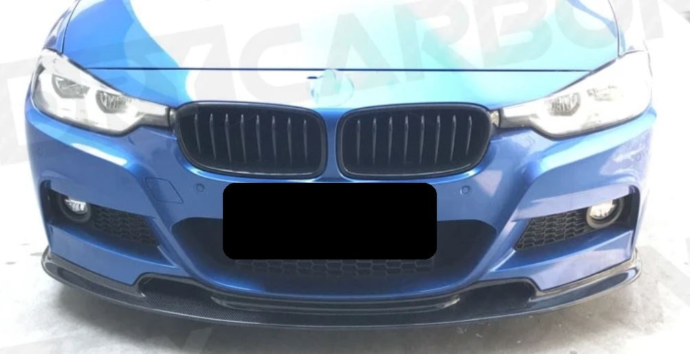 2012-2018 BMW 3 Series F30/F31 (328i/330i/335i/340i) m sport varis style front bumper lip splitter spoiler Replica Carbon Fiber Front Center