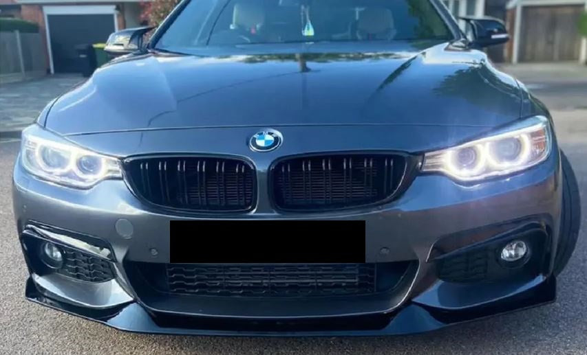 2014 2020 BMW 4 Series F32 F36 MAD Front Lip With Canards Replica Carbon Fiber Gloss Black Front Center