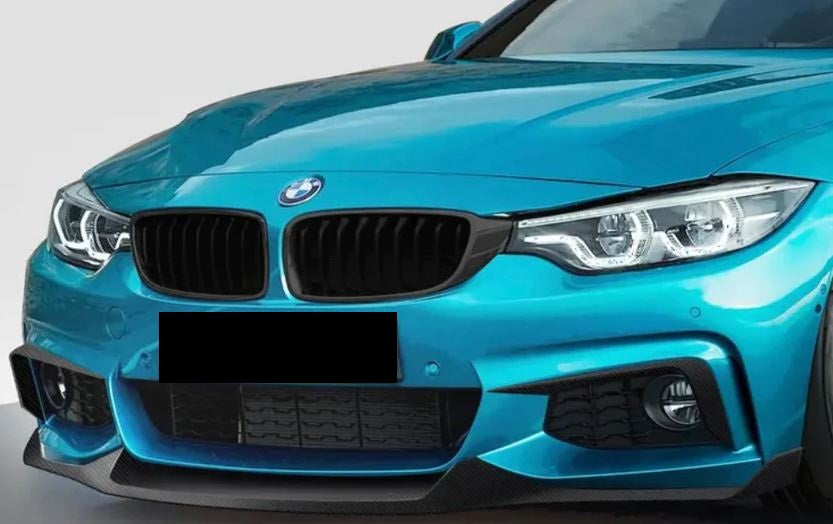 2014 2020 BMW 4 Series F32 F36 MAD Front Lip With Canards Replica Carbon Fiber Gloss Black Front Right