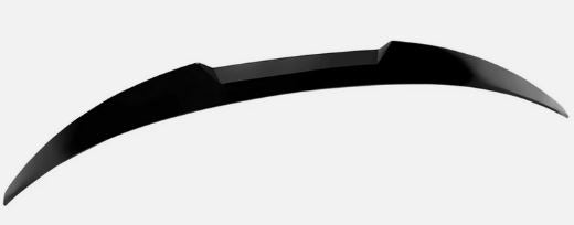 2014-2020 BMW 4 series f36 gran coupe (428i/430i/435i/440i) m4 style rear trunk spoiler lip wing gloss black close up