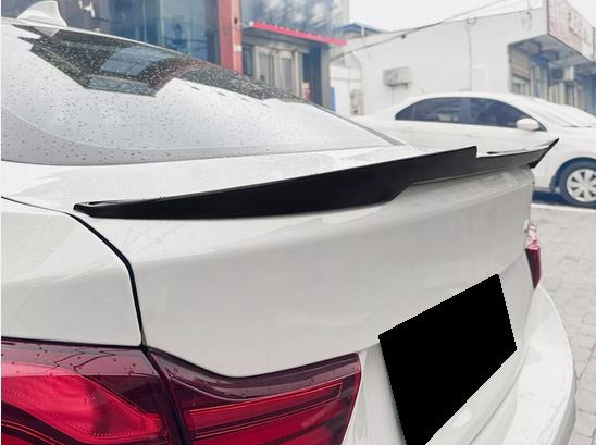 2014-2020 BMW 4 series f36 gran coupe (428i/430i/435i/440i) m4 style rear trunk spoiler lip wing gloss black left