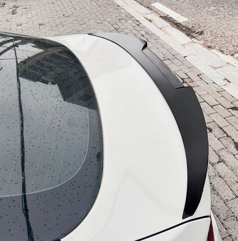 2014-2020 BMW 4 series f36 gran coupe (428i/430i/435i/440i) m4 style rear trunk spoiler lip wing gloss black top left
