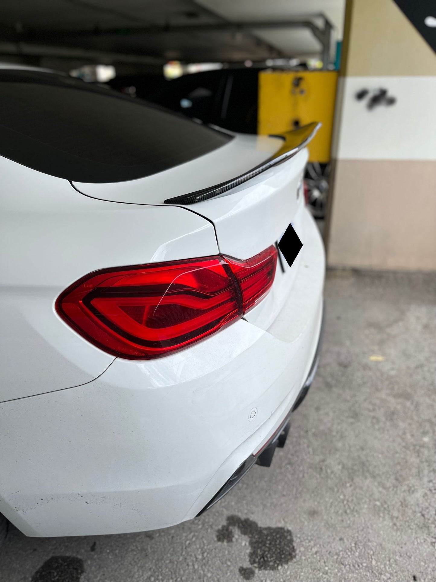 2014-2020 BMW 4 series f36 gran coupe 428i/430i/435i/440i psm style rear trunk spoiler lip wing Replica Carbon Back Left
