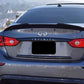 2014 2023 Infiniti Q50 Sedan PSM Style Trunk Spoiler Gloss Black Back Right Close Up