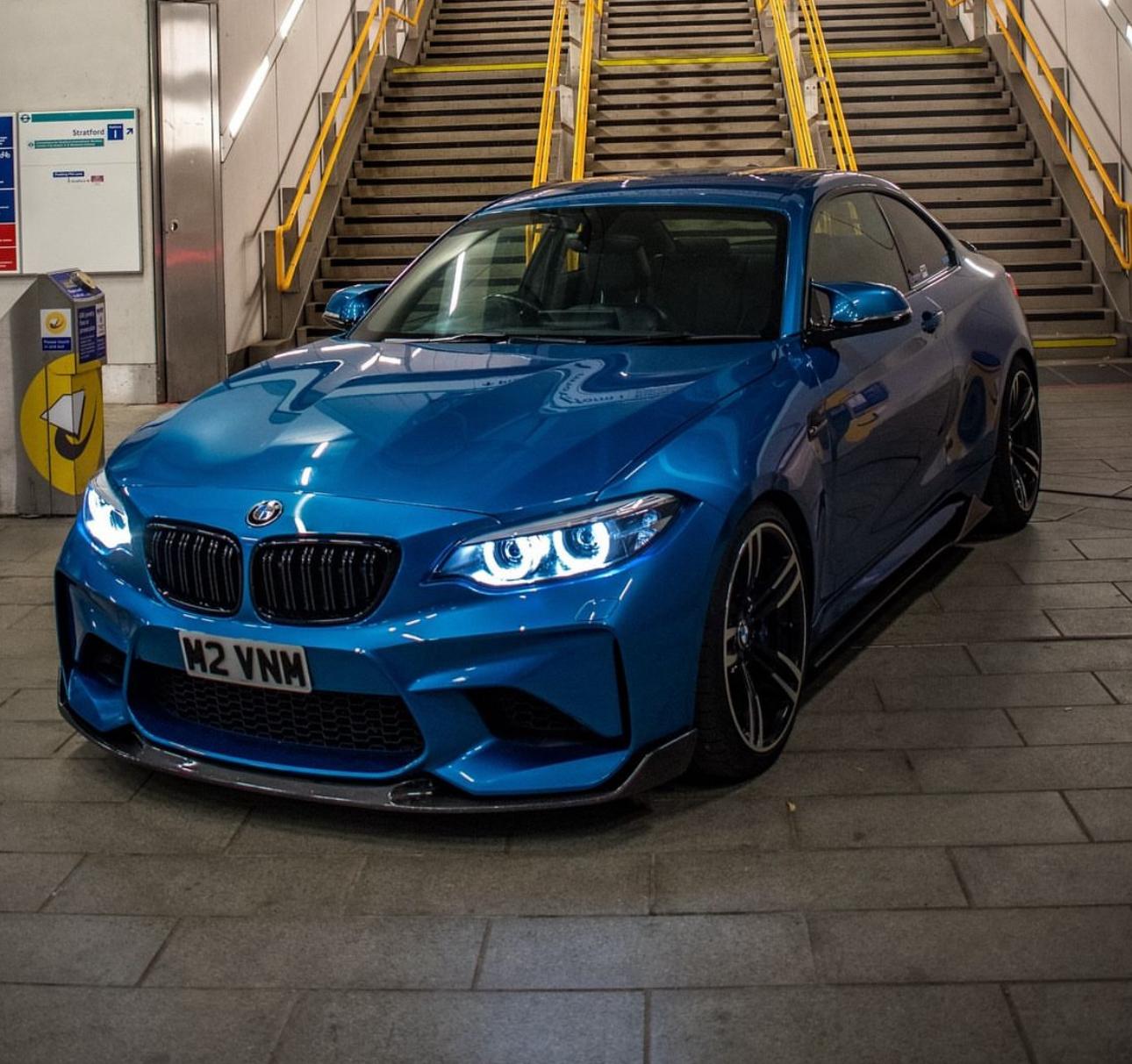 2015 2018 BMW M Series M2 F87 M Performance Front Lip Gloss Black Front Right Far