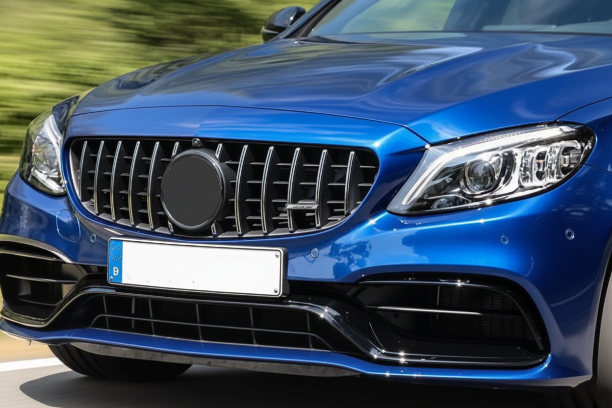 2015-2018 Mercedes Benz C Class W205 C63/C63S GT Style Front Grille Gloss Black