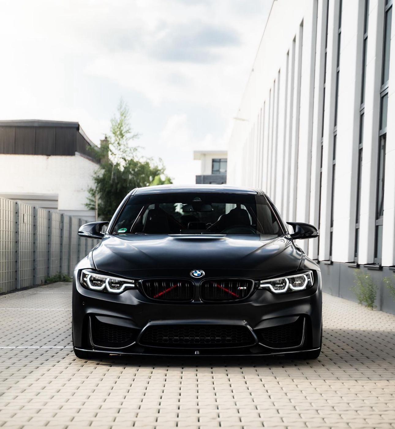 2015 2019 BMW M Series M3 M4 F80 F82 M Performance Front Lip Gloss Black Front Center