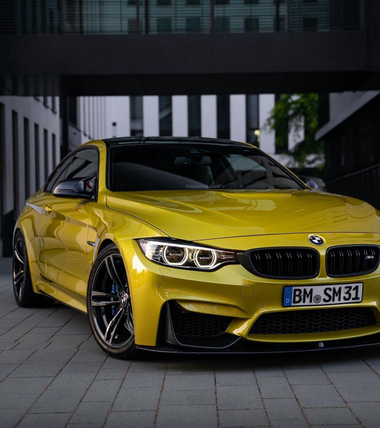 2015 2019 BMW M Series M3 M4 F80 F82 M Performance Front Lip Gloss Black Front Left