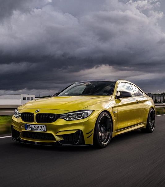 2015 2019 BMW M Series M3 M4 F80 F82 M Performance Front Lip Gloss Black Front Right Far
