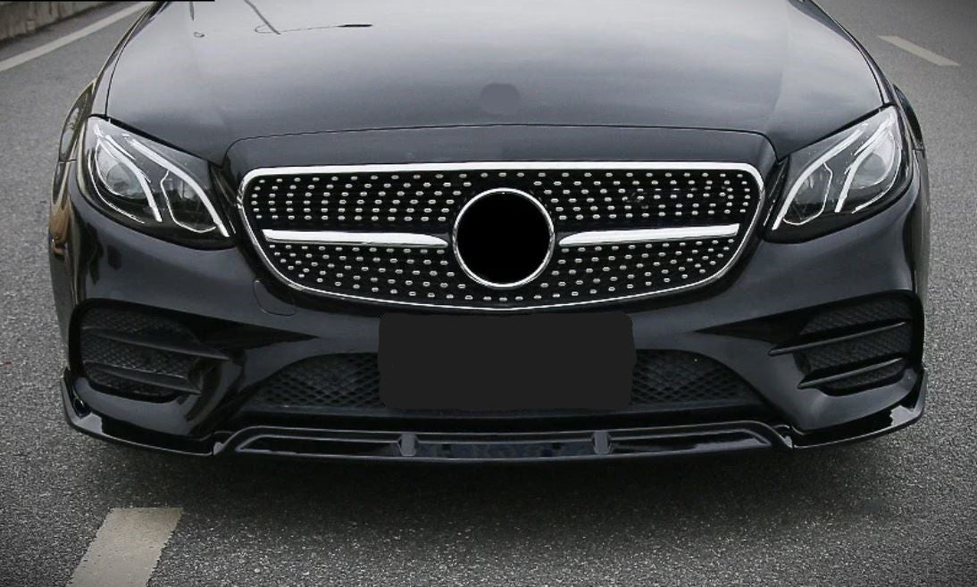 2016 2020 Mercedes E Class Sedan E300 E400 W213 Brabus Style Front Lip Gloss Black Front Center