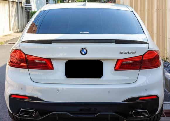 2017-2023 BMW 5/m series g30/f90 (530i/540i/m550i/m5) pre lci and lci m performance style rear trunk spoiler lip wing Gloss Black Back Center