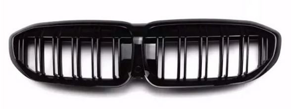 2019-2022 bmw 3 series g20 (330i/m340i) pre-lci m style dual slat front kidney grille gloss black Close