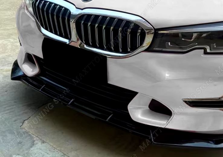 2019-2022 bmw 3 series g20 330i pre-lci non m sport line front bumper lip splitter spoiler gloss black Front right