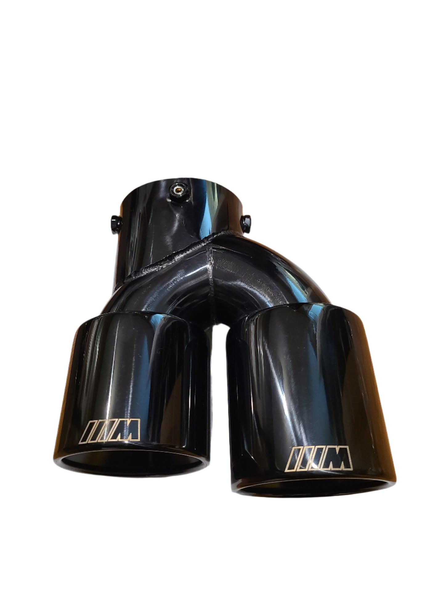 2019-2025 bmw 2/3/4 series g20/g22/g23/g26/g42 (m240i/m340i/m440i) lci and pre lci m performance style quad exhaust tips gloss black