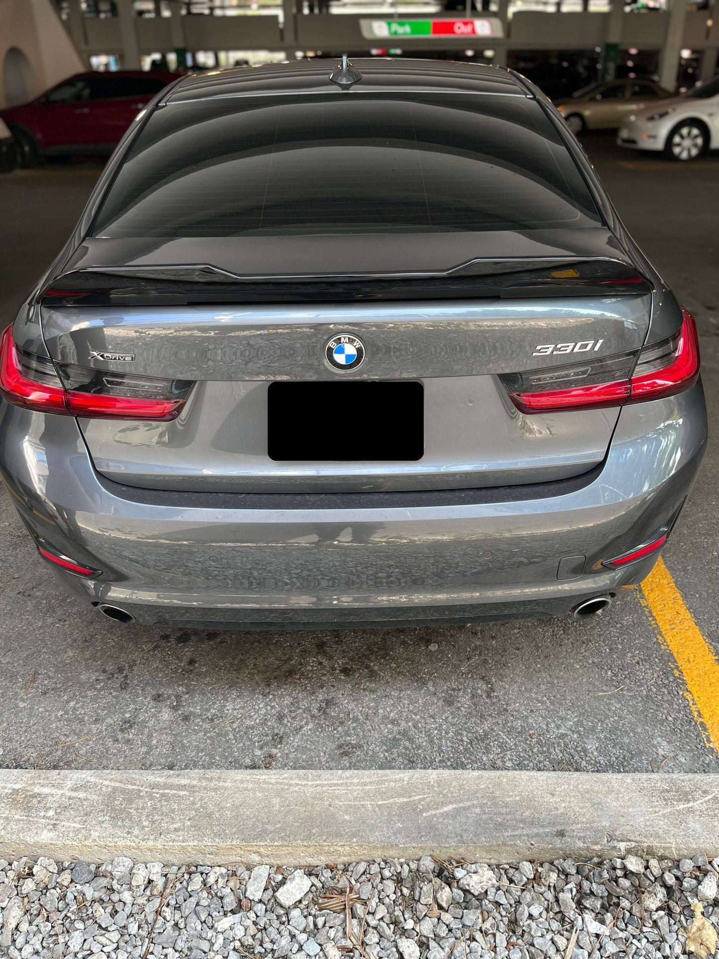 2019-2025 BMW 3/m series g20/g80 (330i/m340i/m3) lci extreme high kick style rear trunk spoiler lip wing gloss black center