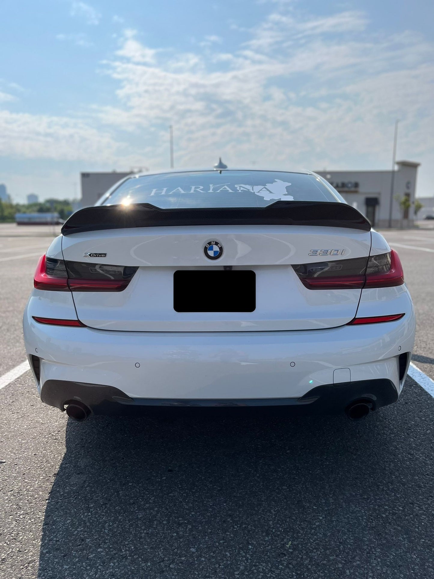 2019-2025 BMW 3/m series g20/g80 (330i/m340i/m3) lci extreme high kick style rear trunk spoiler lip wing replica carbon fiber center