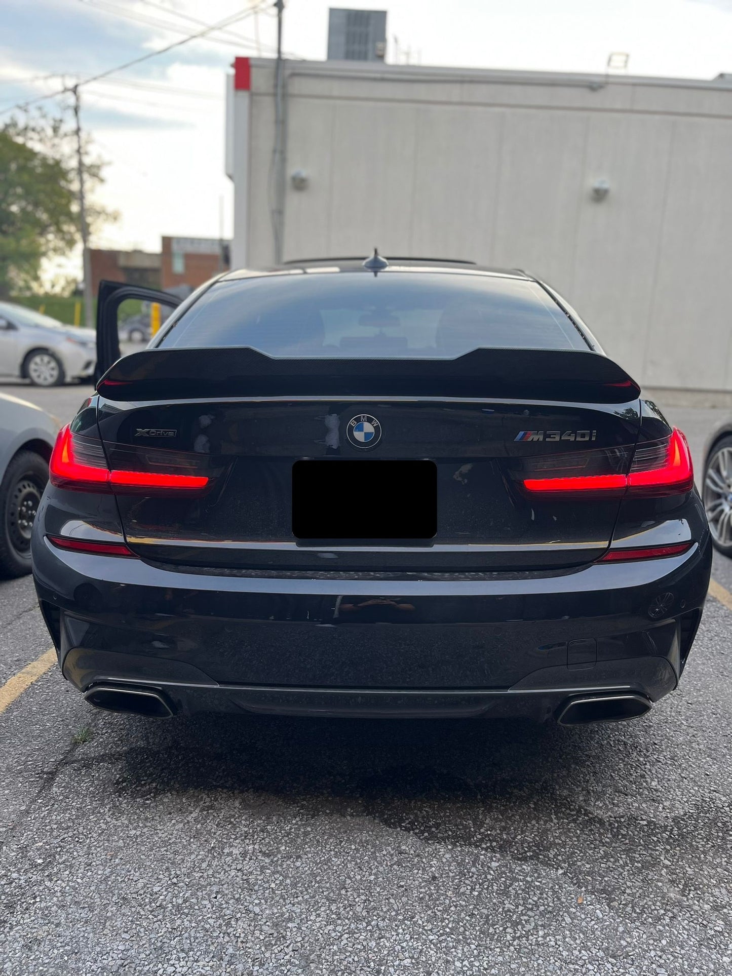 2019-2025 BMW 3/m series g20/g80 (330i/m340i/m3) lci extreme high kick style rear trunk spoiler lip wing replica carbon fiber center