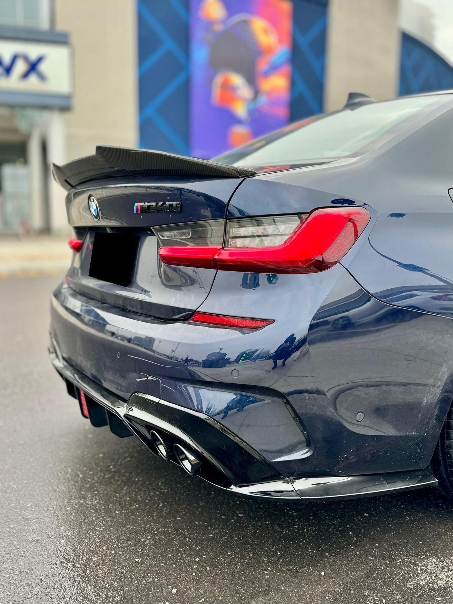 2019-2025 BMW 3/m series g20/g80 (330i/m340i/m3) lci psm style rear trunk spoiler lip wing replica carbon fiber right