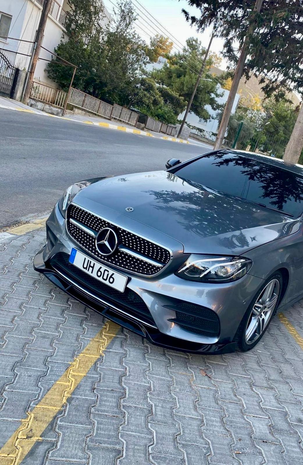 2021 2024 Mercedes E Class Sedan E350 E450 W213 Brabus Style Front Lip Gloss Black Front Right