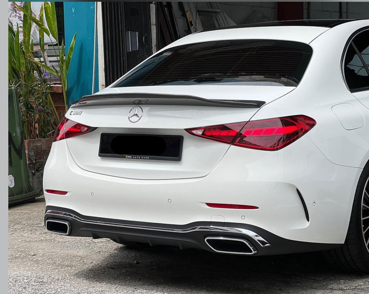 2022-2024 Mercedes Benz C Class Sedan W206 PSM Spoiler Gloss Black Back Right