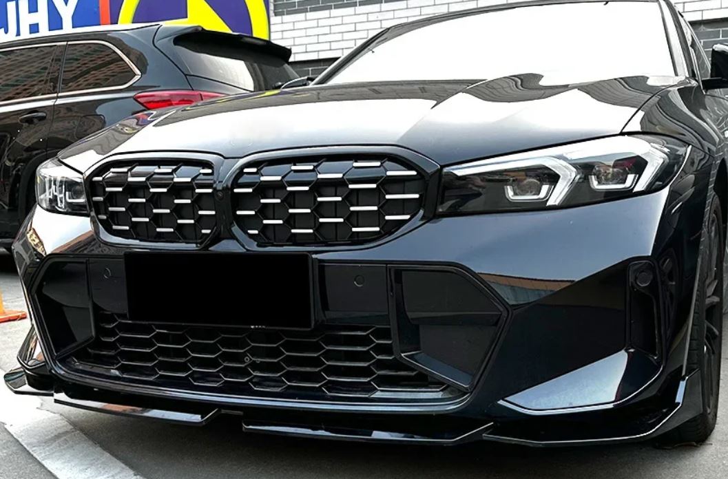 2023+ bmw 3 series g20 330i m340i lci m performance style front bumper lip splitter/spoiler m sport Gloss Black Right