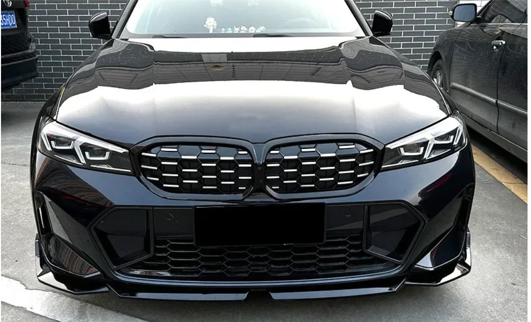 2023+ bmw 3 series g20 330i m340i lci m performance style front bumper lip splitter/spoiler m sport Gloss Black