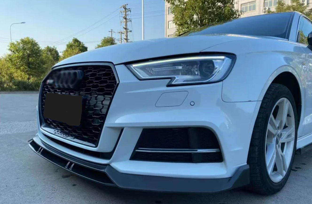 Audi A3 Front Lip Gloss Black Front Right