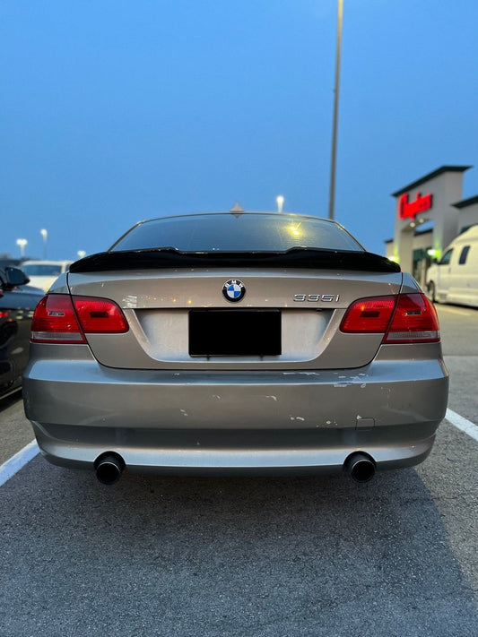 2006-2012 BMW 3 Series Coupe E92 PSM Spoiler Gloss Black Back Center