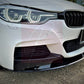 BMW F30 F31 M Performance Front Lip Gloss Black Front Left Close Up