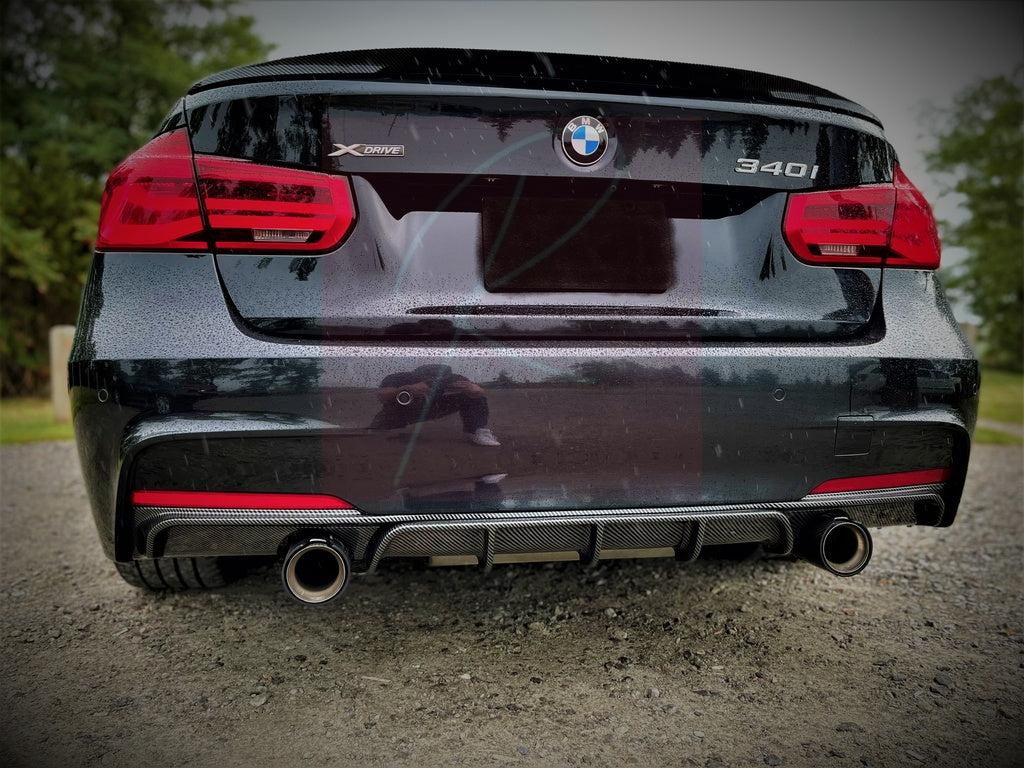 BMW F30 M Performance Spoiler Replica Carbon Fiber Back Center