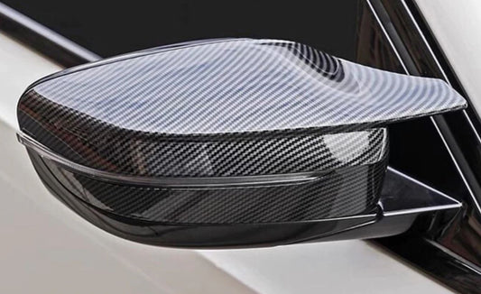 BMW G Series M Mirror Caps Replica Carbon Fiber Front Left Close Up