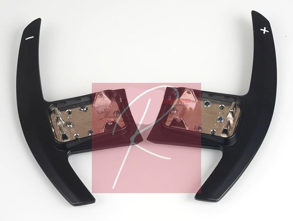 BMW G20 G22 G30 G32 Aluminum Paddle Shifters Black Close Up