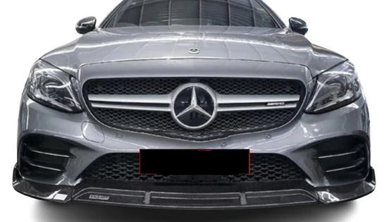 2015-2018 Mercedes Benz C Class W205 Brabus Style Front Lip Gloss Black Front Center