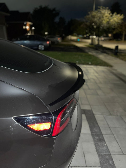 Tesla Model 3 Spoiler Gloss Black Back Left