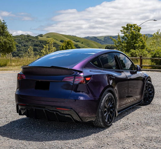 Tesla Model Y Rear Diffuser Gloss Black Back Right