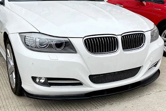 2009-2011 BMW 3 Series LCI Sedan E90 Front Lip Gloss Black Front Left