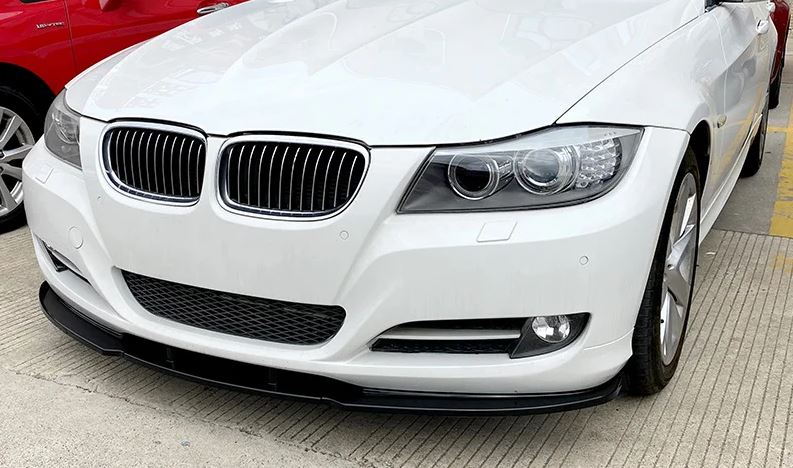 2009-2011 BMW 3 Series LCI Sedan E90 Front Lip Gloss Black Front Right