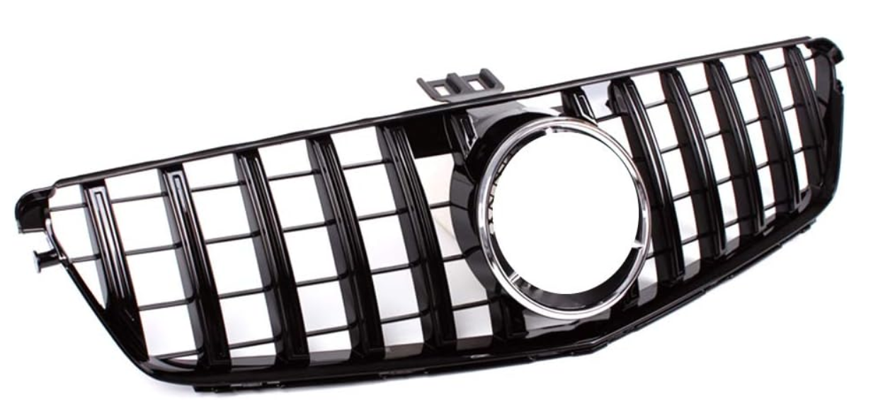 2009-2014 mercedes benz c class w204 c230/c300/c350 sedan/coupe gt style front bumper grille gloss black
