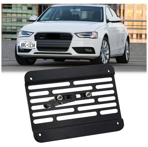 2009-2016 audi b8 b8.5 front license plate relocation kit tow hook mount relocator