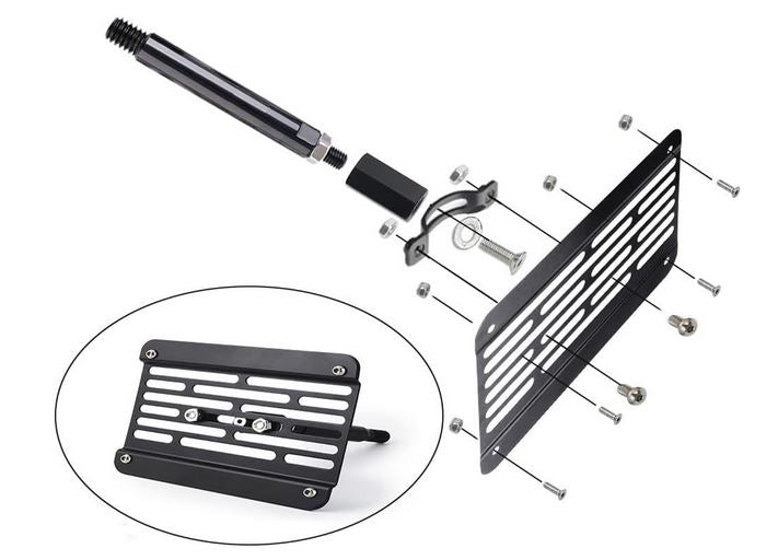 2009-2016 audi b8 b8.5 front license plate relocation kit tow hook mount relocator