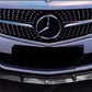 2012-2014 Mercedes C Class W204 Brabus Style Front Lip Gloss Black Front Center Close Up