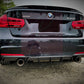 2012-2018 BMW 3 Series F30/F31 (328i/330i/335i/340i) m-sport m performance style rear bumper diffuser dual single exhaust Replica Carbon Fiber Back Center