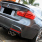 2012-2018 BMW 3 Series F30/F31 (328i/330i/335i/340i) m-sport m performance style rear bumper diffuser quad exhaust Gloss Black Back Right