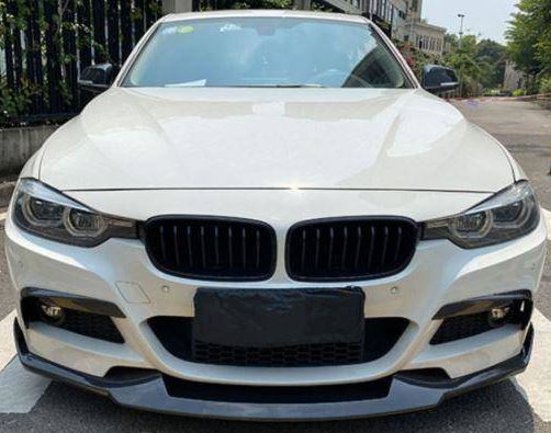 2012-2018 BMW 3 Series F30/F31 (328i/330i/335i/340i) m sport mad style front bumper lip splitter spoiler with canards Gloss Black Front Center