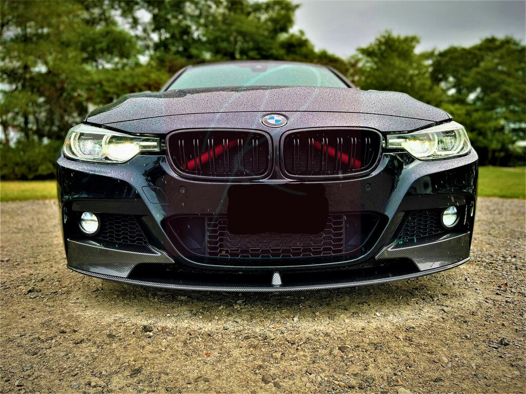 2012-2018 BMW 3 Series F30 F31 M Performance Style Front Lip Splitter Replica Carbon Fiber Front Center