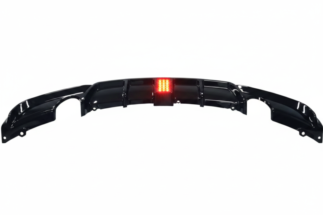 2012-2018 bmw 3 series f30/f31 328i/330i/335i/340i m sport m performance led light style rear bumper diffuser replica carbon fiber gloss black dual single exhaust