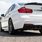 2012-2018 bmw 3 series f30/f31 328i/330i/335i/340i m sport m performance led light style rear bumper diffuser replica carbon fiber gloss black dual single exhaust back left