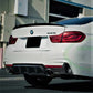 2014-2020 BMW 4 Series F32/F33/F36 (430i/435i/440i) Gran Coupe M Performance Style Rear Bumper Diffuser M-Sport Single Dual Exhaust Gloss Black Back Right