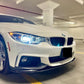 2014-2020 BMW 4 Series F32/F33/F36 M Performance Style Front Lip Splitter V2 Replica Carbon Fiber Front Left