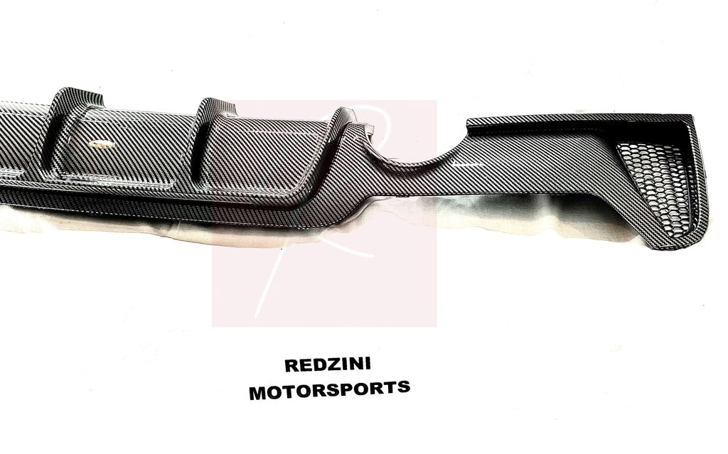 2014-2020 BMW 4 Series F32 F33 F36 M Performance Style Rear Diffuser Replica Carbon Fiber Close Up Right